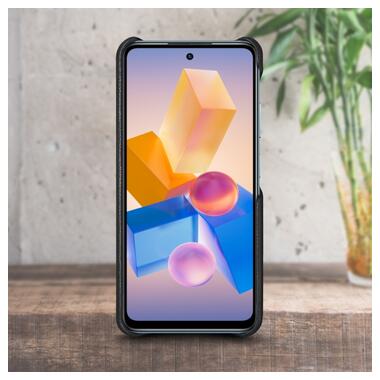 Шкіряна накладка Stenk Cover для Infinix Hot 40i Чорна фото №2