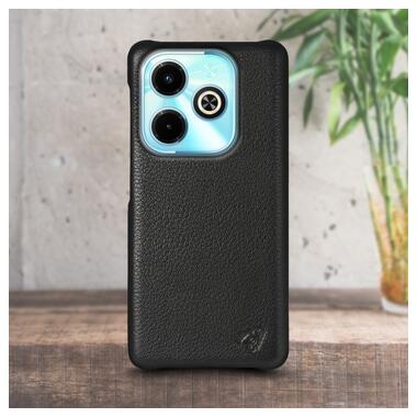 Шкіряна накладка Stenk Cover для Infinix Hot 40i Чорна фото №1