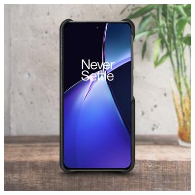 Шкіряна накладка Stenk Cover для OnePlus Nord CE4 Чорний фото №2