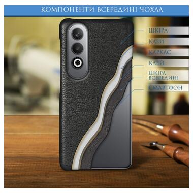 Шкіряна накладка Stenk Cover для OnePlus Nord CE4 Чорний фото №4