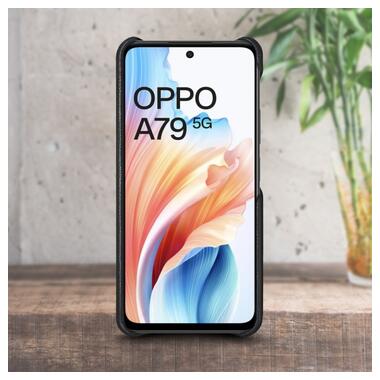 Шкіряна накладка Stenk Cover для OPPO A79 Чорна фото №2