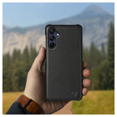 Шкіряна накладка Stenk Cover для Samsung Galaxy A15 Чорна фото №3