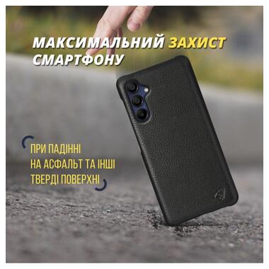 Шкіряна накладка Stenk Cover для Samsung Galaxy A15 Чорна фото №5