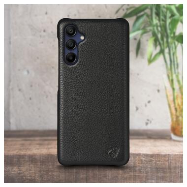 Шкіряна накладка Stenk Cover для Samsung Galaxy A15 Чорна фото №1