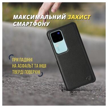 Шкіряна накладка Stenk Cover для Vivo V30 Pro Чорна фото №5