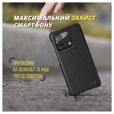 Шкіряна накладка Stenk Cover для Xiaomi Poco X6 Neo Чорна фото №5