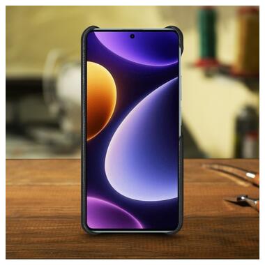 Шкіряна накладка Stenk Cover для Xiaomi Redmi Note 12 Turbo Чорна фото №2
