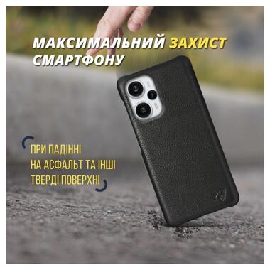 Шкіряна накладка Stenk Cover для Xiaomi Redmi Note 12 Turbo Чорна фото №4