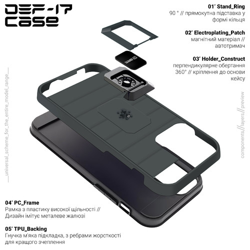 Чохол ArmorStandart DEF17 case Apple iPhone 13 Pro Max Black (ARM61342) фото №3