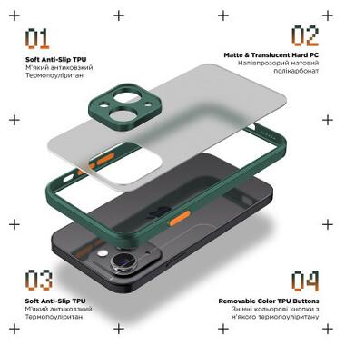 Чехол для мобильного телефона Armorstandart Frosted Matte Tecno Spark 20C (BG7n) Dark Green (ARM73583) фото №2