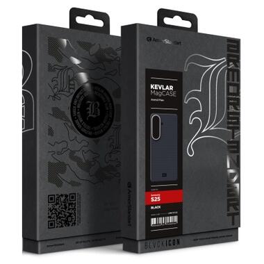 Чехол к мобильному телефону Armorstandart BlackIcon Aramid Plain MagCase Samsung S25 Black (ARM90162) фото №2