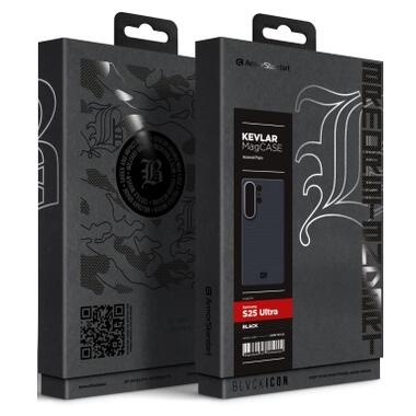 Чехол к мобильному телефону Armorstandart BlackIcon Aramid Plain MagCase Samsung S25 Ultra Black (ARM90163) фото №2
