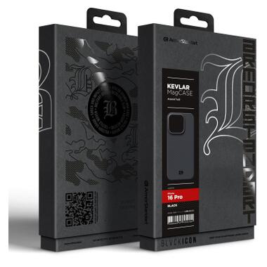 Чехол к мобильному телефону Armorstandart BlackIcon Aramid Twill MagCase Apple iPhone 16 Pro Black (ARM90151) фото №2