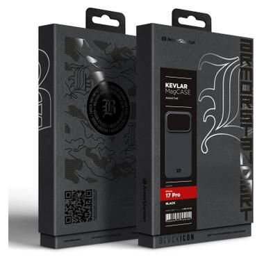 Чехол к мобильному телефону Armorstandart BlackIcon Aramid Twill MagCase Apple iPhone 17 Pro Black (ARM90149) фото №2