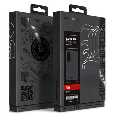 Чехол к мобильному телефону Armorstandart BlackIcon Aramid Twill MagCase Samsung S26 Black (ARM90145) фото №2