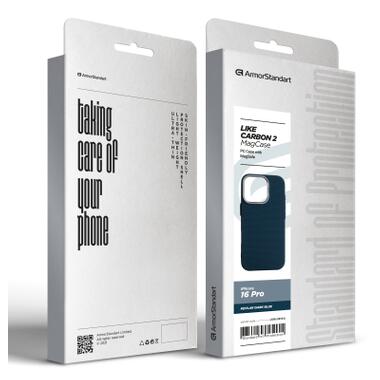 Чехол к мобильному телефону Armorstandart LikeCarbon2 MagCase Apple iPhone 16 Pro Kevlar Dark Blue (ARM88594) фото №8