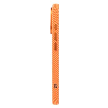 Чехол к мобильному телефону Armorstandart LikeCarbon2 MagCase Apple iPhone 16 Pro Kevlar Orange (ARM88596) фото №6