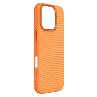 Чехол к мобильному телефону Armorstandart LikeCarbon2 MagCase Apple iPhone 16 Pro Kevlar Orange (ARM88596) фото №3