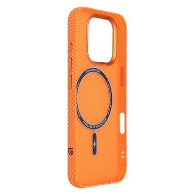 Чехол к мобильному телефону Armorstandart LikeCarbon2 MagCase Apple iPhone 16 Pro Kevlar Orange (ARM88596) фото №4