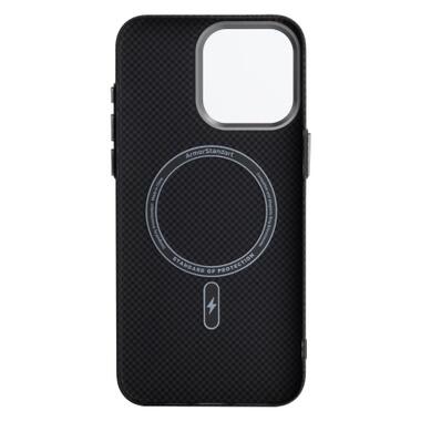 Чехол к мобильному телефону Armorstandart LikeCarbon2 MagCase Apple iPhone 16 Pro Max Kevlar Black (ARM88382) фото №2