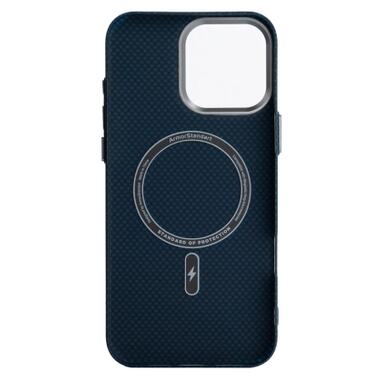 Чехол к мобильному телефону Armorstandart LikeCarbon2 MagCase Apple iPhone 16 Pro Max Kevlar Dark Blue (ARM88593) фото №2