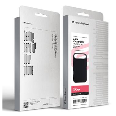 Чехол к мобильному телефону Armorstandart LikeCarbon2 MagCase Apple iPhone 17 Air Kevlar Black (ARM88380) фото №8