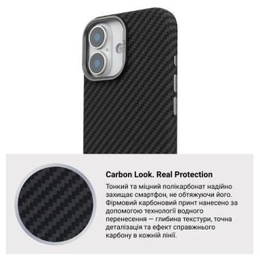 Чехол к мобильному телефону Armorstandart LikeCarbon2 MagCase Apple iPhone 17 Carbon Black (ARM86257) фото №7