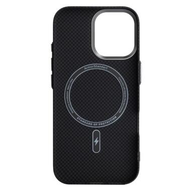 Чехол к мобильному телефону Armorstandart LikeCarbon2 MagCase Apple iPhone 17 Kevlar Black (ARM88379) фото №2
