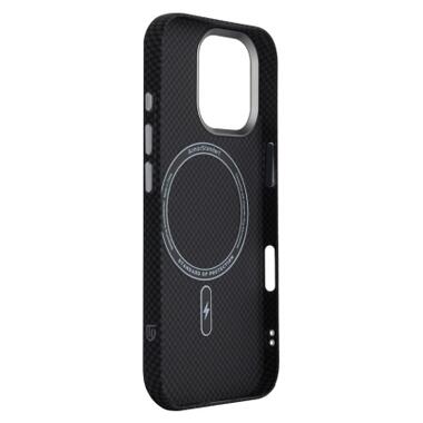 Чехол к мобильному телефону Armorstandart LikeCarbon2 MagCase Apple iPhone 17 Kevlar Black (ARM88379) фото №4