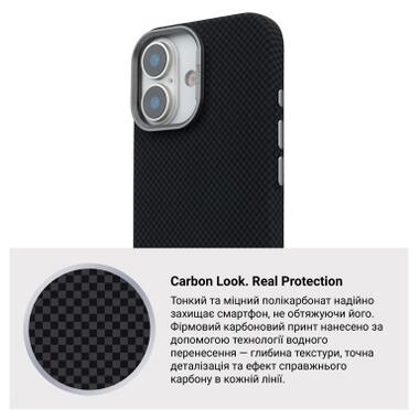 Чехол к мобильному телефону Armorstandart LikeCarbon2 MagCase Apple iPhone 17 Kevlar Black (ARM88379) фото №7
