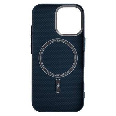 Чехол к мобильному телефону Armorstandart LikeCarbon2 MagCase Apple iPhone 17 Kevlar Dark Blue (ARM88613) фото №2