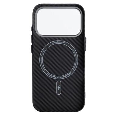 Чехол к мобильному телефону Armorstandart LikeCarbon2 MagCase Apple iPhone 17 Pro Carbon Black (ARM86258) фото №2