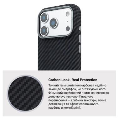 Чехол к мобильному телефону Armorstandart LikeCarbon2 MagCase Apple iPhone 17 Pro Carbon Black (ARM86258) фото №7