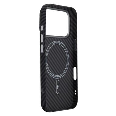 Чехол к мобильному телефону Armorstandart LikeCarbon2 MagCase Apple iPhone 17 Pro Carbon Black (ARM86258) фото №4