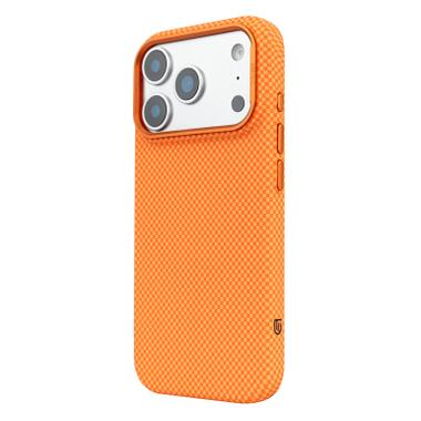 Чехол к мобильному телефону Armorstandart LikeCarbon2 MagCase Apple iPhone 17 Pro Kevlar Orange (ARM88556) фото №5