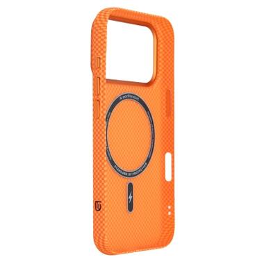 Чехол к мобильному телефону Armorstandart LikeCarbon2 MagCase Apple iPhone 17 Pro Kevlar Orange (ARM88556) фото №4