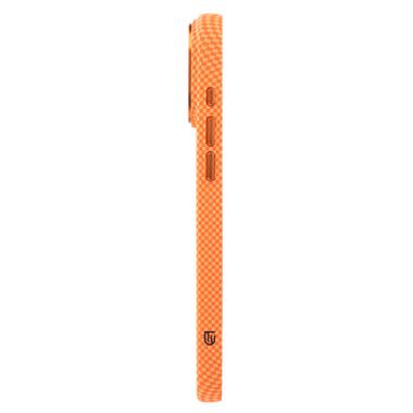 Чехол к мобильному телефону Armorstandart LikeCarbon2 MagCase Apple iPhone 17 Pro Kevlar Orange (ARM88556) фото №6