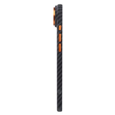 Чехол к мобильному телефону Armorstandart LikeCarbon2 SE MagCase Apple iPhone 17 Air Black Orange (ARM89155) фото №6