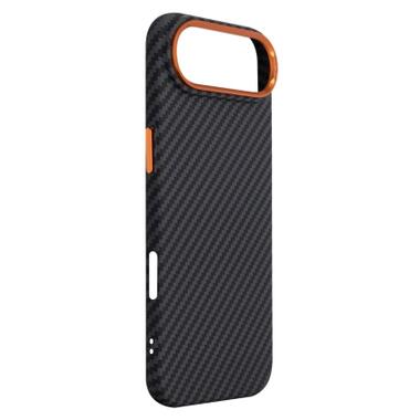 Чехол к мобильному телефону Armorstandart LikeCarbon2 SE MagCase Apple iPhone 17 Air Black Orange (ARM89155) фото №3