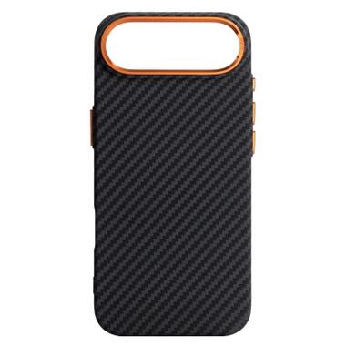 Чехол к мобильному телефону Armorstandart LikeCarbon2 SE MagCase Apple iPhone 17 Air Black Orange (ARM89155) фото №1