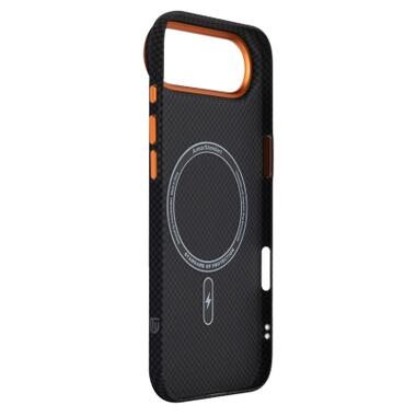 Чехол к мобильному телефону Armorstandart LikeCarbon2 SE MagCase Apple iPhone 17 Air Kevlar Black Orange (ARM89166) фото №4