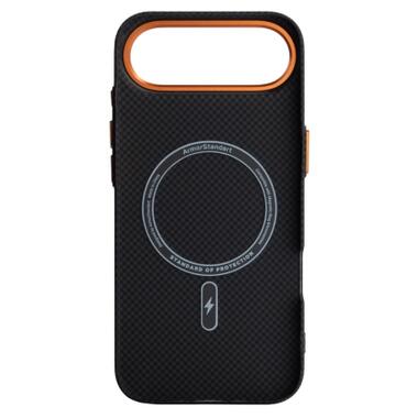 Чехол к мобильному телефону Armorstandart LikeCarbon2 SE MagCase Apple iPhone 17 Air Kevlar Black Orange (ARM89166) фото №2