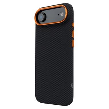 Чехол к мобильному телефону Armorstandart LikeCarbon2 SE MagCase Apple iPhone 17 Air Kevlar Black Orange (ARM89166) фото №5