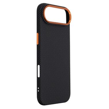 Чехол к мобильному телефону Armorstandart LikeCarbon2 SE MagCase Apple iPhone 17 Air Kevlar Black Orange (ARM89166) фото №3