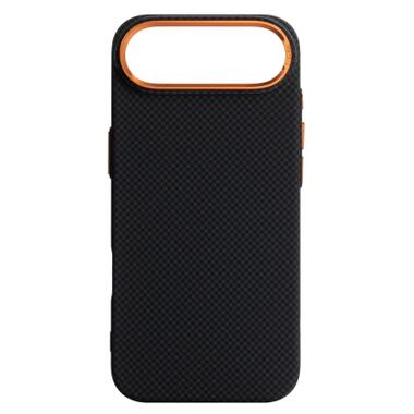 Чехол к мобильному телефону Armorstandart LikeCarbon2 SE MagCase Apple iPhone 17 Air Kevlar Black Orange (ARM89166) фото №1
