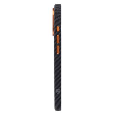 Чехол к мобильному телефону Armorstandart LikeCarbon2 SE MagCase Apple iPhone 17 Black Orange (ARM89160) фото №6