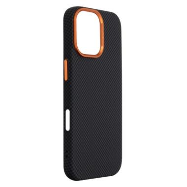 Чехол к мобильному телефону Armorstandart LikeCarbon2 SE MagCase Apple iPhone 17 Kevlar Black Orange (ARM89163) фото №3