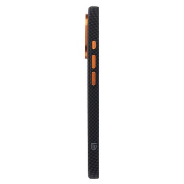 Чехол к мобильному телефону Armorstandart LikeCarbon2 SE MagCase Apple iPhone 17 Kevlar Black Orange (ARM89163) фото №6
