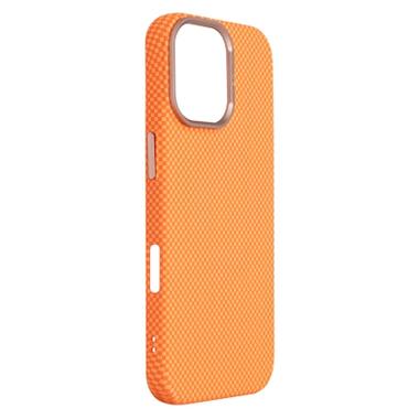 Чехол к мобильному телефону Armorstandart LikeCarbon2 SE MagCase Apple iPhone 17 Kevlar Orange Rose Gold (ARM89167) фото №3