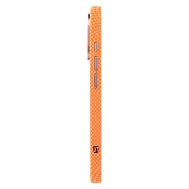 Чехол к мобильному телефону Armorstandart LikeCarbon2 SE MagCase Apple iPhone 17 Kevlar Orange Rose Gold (ARM89167) фото №6